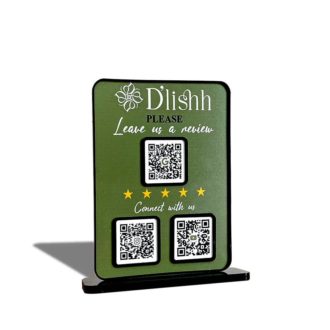 Vogue Series – NFC 3-in-1 Smart NFC Table Top  Standee - Green Colour