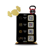 Gym Dumbbell Cutout - Smart NFC 4-in-1 Tabletop Standee - For Gyms