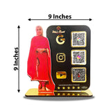 Lady Cutout Smart NFC 3-QR Standee - III