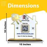 Home and Key Shaped - Premium Smart NFC 1QR Standee - Big Size