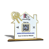 Home and Key Shaped - Premium Smart NFC 1QR Standee - Big Size