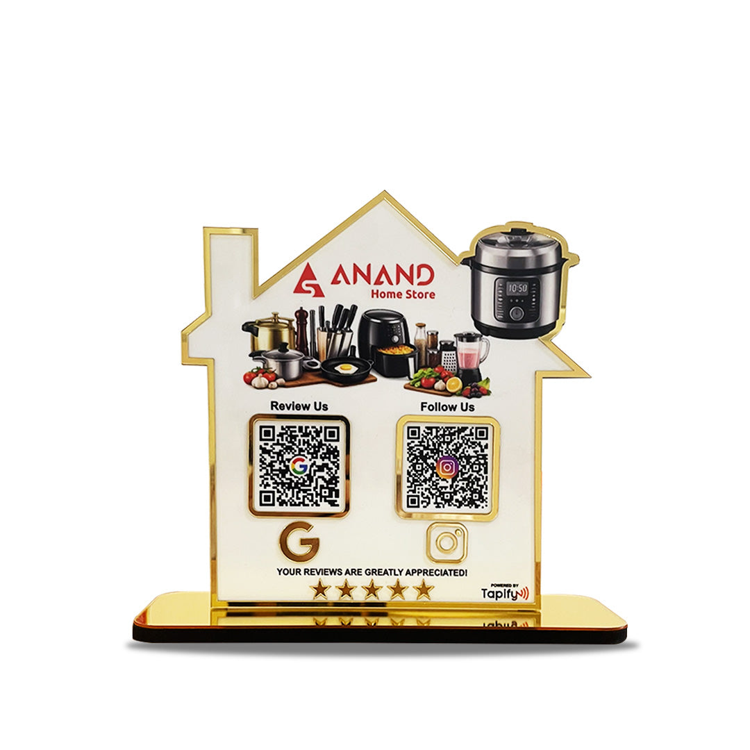 Home Shaped - Premium Smart NFC 2-in-1 Standee - Icon Edition