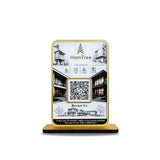 Premium Smart NFC 1 QR Table Top Standee - Background Edition