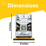 Premium Smart NFC 1 QR Table Top Standee - Background Edition