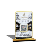 Premium Smart NFC 1 QR Table Top Standee - Background Edition