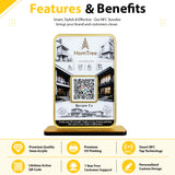 Premium Smart NFC 1 QR Table Top Standee - Background Edition