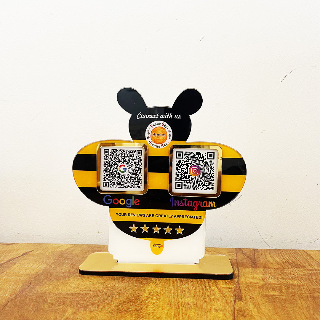 Bee Shape Smart NFC 2-in-1 Table Top Standee
