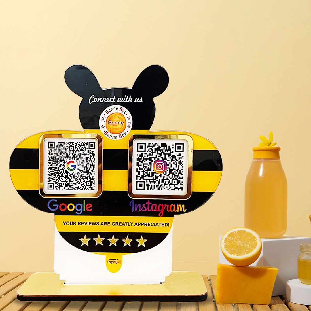 Bee Shape Smart NFC 2-in-1 Table Top Standee