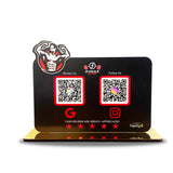 Gym Logo Cutout Shaped Smart NFC 2-in-1 Tabletop Standee For Gyms