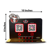 Gym Logo Cutout Shaped Smart NFC 2-in-1 Tabletop Standee For Gyms