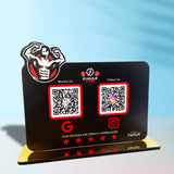 Gym Logo Cutout Shaped Smart NFC 2-in-1 Tabletop Standee For Gyms