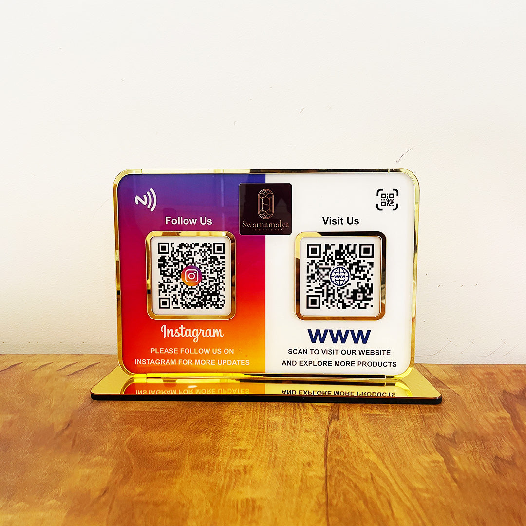 Big Size-Smart NFC 2-in-1 Premium Standee – Instagram & Website Theme