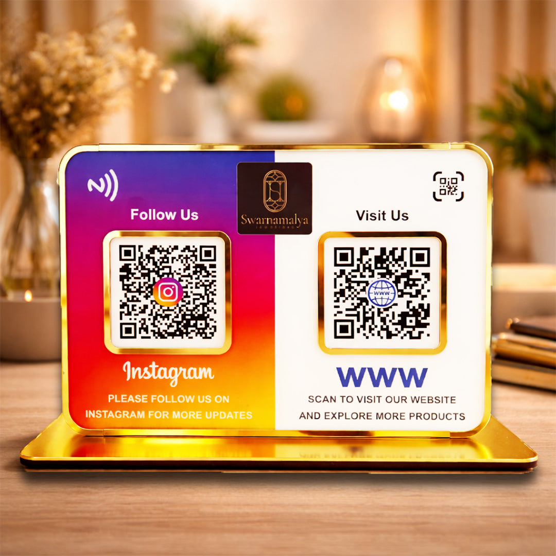Big Size-Smart NFC 2-in-1 Premium Standee – Instagram & Website Theme