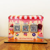 Ice-cream Shop Cutout Shaped Smart NFC 3-in-1 Tabletop Standee