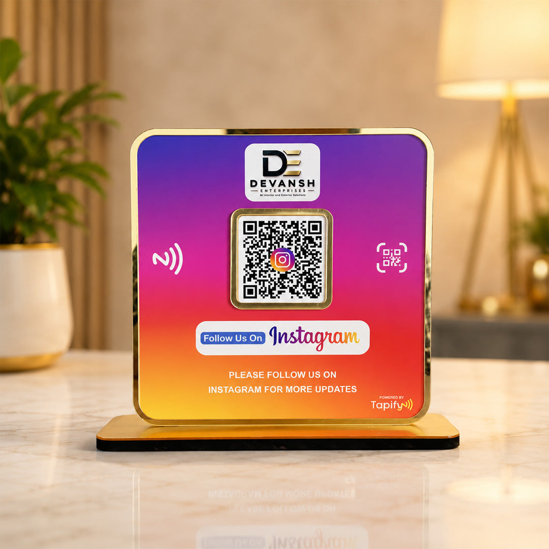 Premium Instagram - 1 QR Table Top Standee - Elite