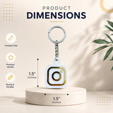 Smart NFC Instagram Keyring - without QR Code - White Colour (Fixed Design, Your Link Added ) - Acrylic Logo