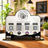Logo Cutout Shaped - Smart NFC 4-in-1 Standee - For Restaurants & Cafes