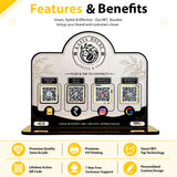 Logo Cutout Shaped - Smart NFC 4-in-1 Standee - For Restaurants & Cafes