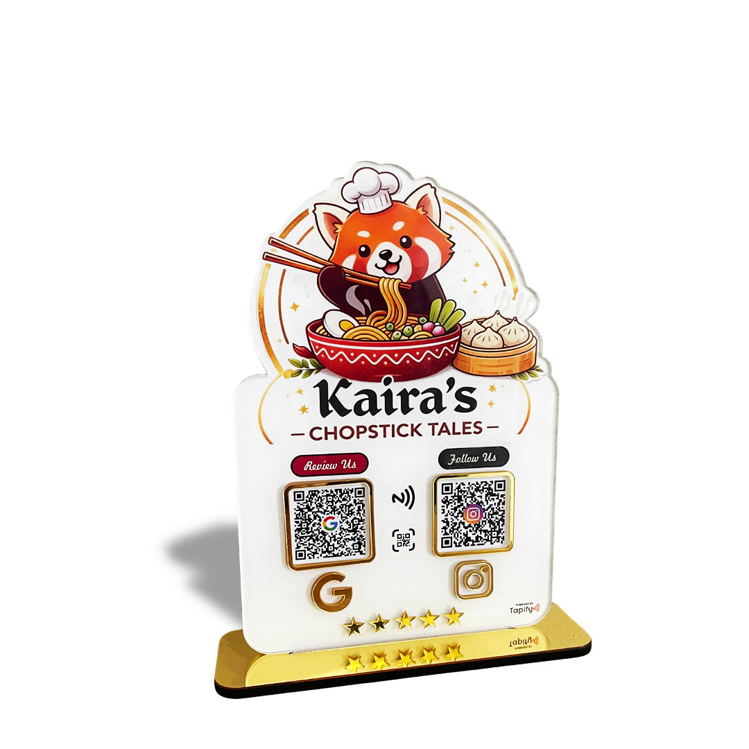 Smart NFC 2 In 1 Tabletop Standee - Logo on Top Cutout