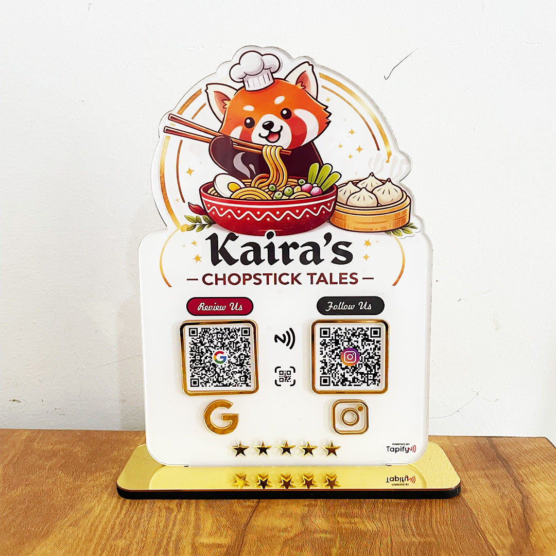 Smart NFC 2 In 1 Tabletop Standee - Logo on Top Cutout