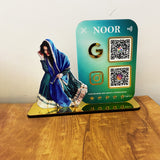 Lady Cutout Smart NFC 2-QR Standee - Gradient Colour