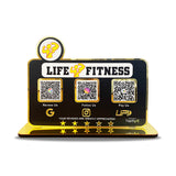 Smart NFC 3-in-1 Table Top Standee - Gym Logo Cutout - II