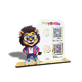 Lion Cutout Smart NFC 2-QR Standee