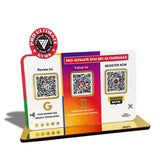 Smart NFC 3-in-1 Table Top Standee -Logo Cutout on Top - Google. Instagram, Register Now