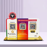 Smart NFC 3-in-1 Table Top Standee -Logo Cutout on Top - Google. Instagram, Register Now