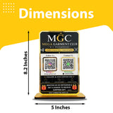 Premium Smart NFC 2-in-1 Table Top Standee - Black Colour