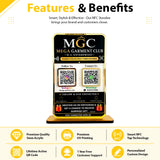 Premium Smart NFC 2-in-1 Table Top Standee - Black Colour