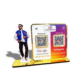 Man Cutout Premium Smart NFC 2-QR Standee Social Media Theme Edition