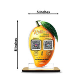 Mango Shaped Smart NFC 2 QR Standee