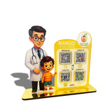 Doctor & Kid Cutout Shape - Smart NFC 4 QR Standee for Pediatricians
