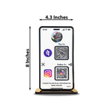 Mobile Shaped Smart NFC 2-in-1 Tabletop Standee White Colour