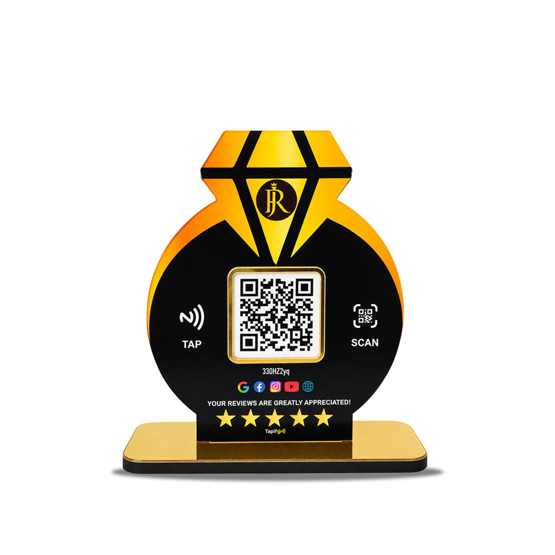 Diamond Ring Shaped - Smart NFC All-In-One Tabletop Standee