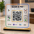 Tapify Mini – Non NFC UPI Payment QR Standee (Without Logo, Fixed Design, Your QR Added)