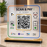 Tapify Mini – Non NFC UPI Payment QR Standee (Without Logo, Fixed Design, Your QR Added)