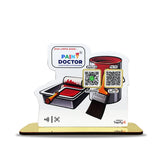 Paint Box & Brush Shaped - 2 in 1 Smart NFC QR Standee - Whatsapp, UPI