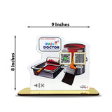 Paint Box & Brush Shaped - 2 in 1 Smart NFC QR Standee - Whatsapp, UPI