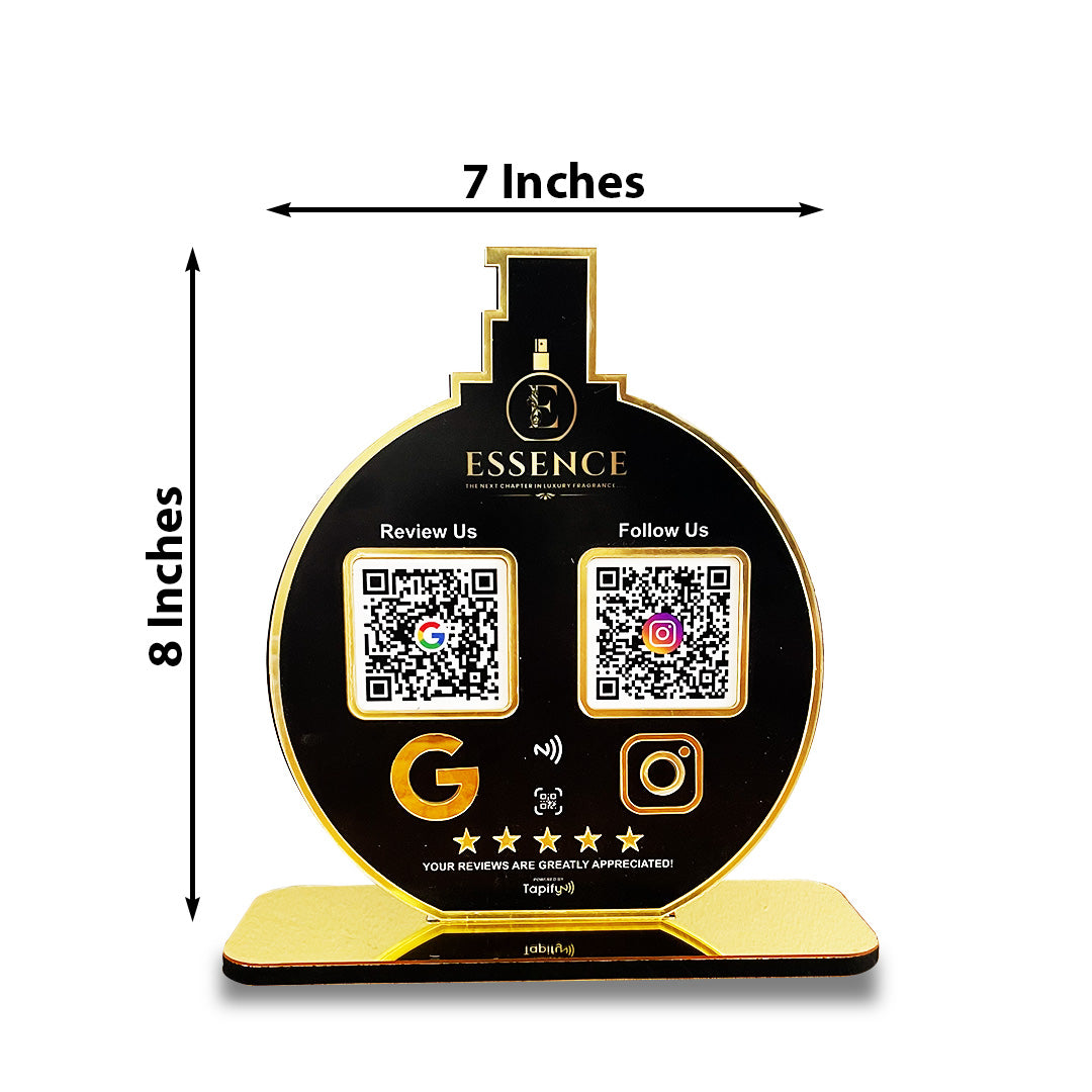 Perfume Bottle Shaped NFC 2-in-1 Tabletop Standee-II