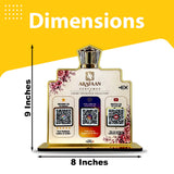 Premium Perfume Bottle Shaped NFC 3 QR Tabletop Standee
