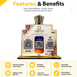 Premium Perfume Bottle Shaped NFC 3 QR Tabletop Standee