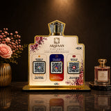 Premium Perfume Bottle Shaped NFC 3 QR Tabletop Standee