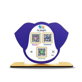 Pet Face Shaped Smart NFC 3-in-1 Tabletop Standee - Blue