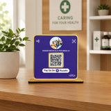 Premium Square Shaped -  1 QR Table Top Standee - without NFC