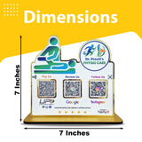Physiotherapist Shaped Smart NFC 3-in-1 Table Top Standee