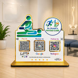 Physiotherapist Shaped Smart NFC 3-in-1 Table Top Standee