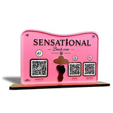 Premium Fashion Silhouette Smart NFC 3-in-1 Table Top Standee | Beachwear Theme