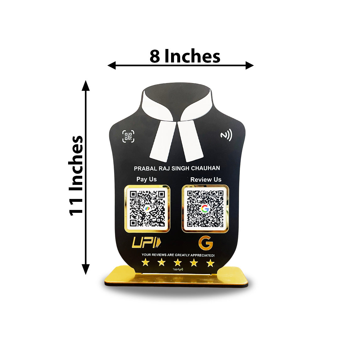 Smart NFC 2 QR Table Top Standee for Advocates | Lawyers
